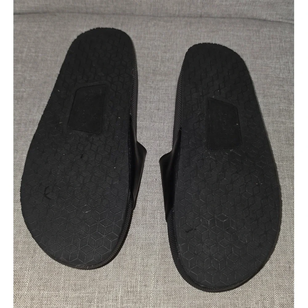 Polo Ralph Lauren Cayson Mens Slides Black White Logo Sandals Size 13 01087-D21